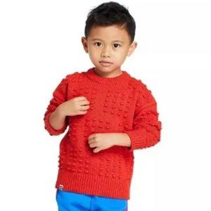 Lego x Target Unisex Kids' Orange Textured Bobble Sweater - S